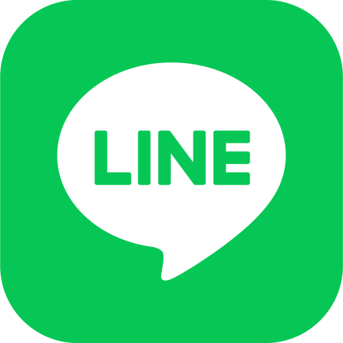 緑色の背景に白い吹き出しの中に「LINE」と書かれているロゴ
